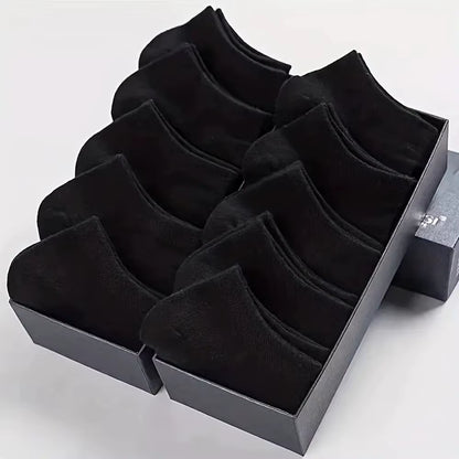 10/20/40 Pairs Men'S Boat Socks Business Sport Sweat Absorption Mature Summer Autumn Solid Color Versatile Ankle Socks